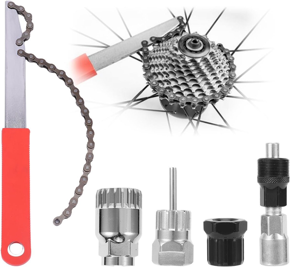 Reparatiegereedschap set - complete set met ketting en universele trekker - voor 7 tot 11 versnellingen - ShopVlot