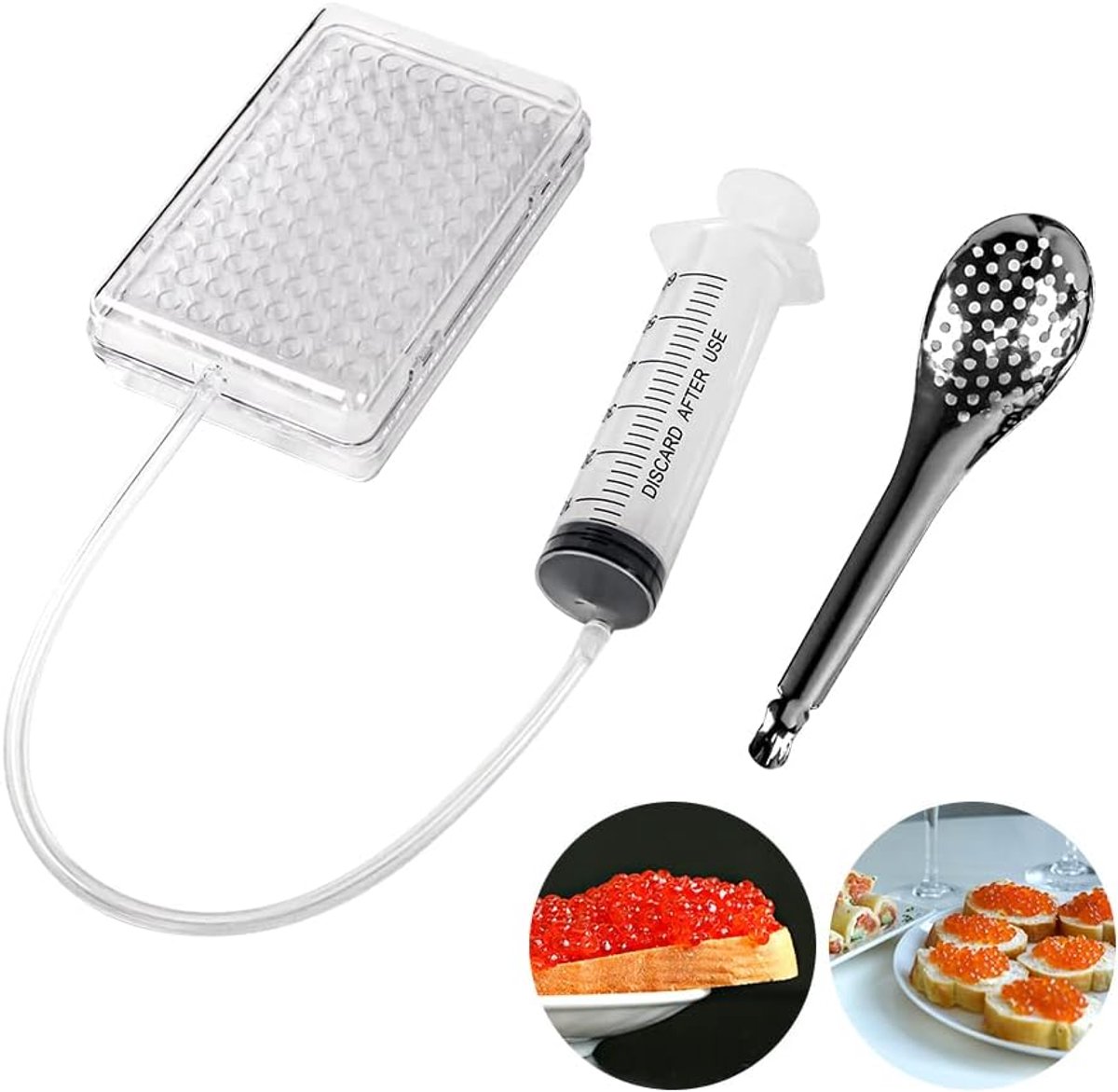 Caviar maker - verbeterde versie - 96 gaten - voor het maken van boba en caviar - ShopVlot
