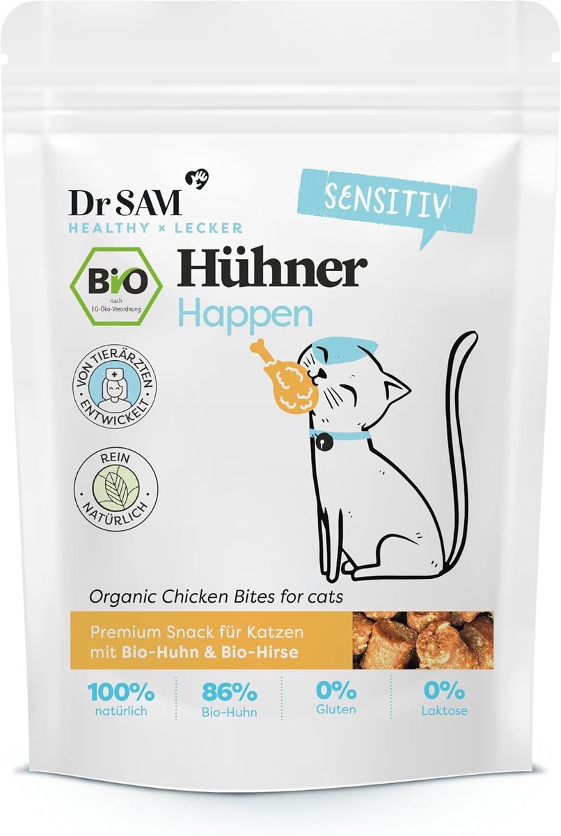 Kippenhops voor katten - met gierst en kokosmeel - 100% natuurlijk - bevorderlijke spijsvertering - ShopVlot