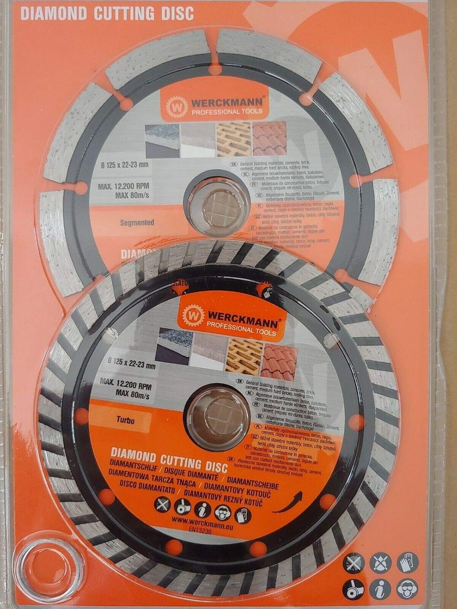 Diamantslijpschijf 125 mm - Set van 2 stuks - Voor beton en stenen - Professioneel gebruik - ShopVlot