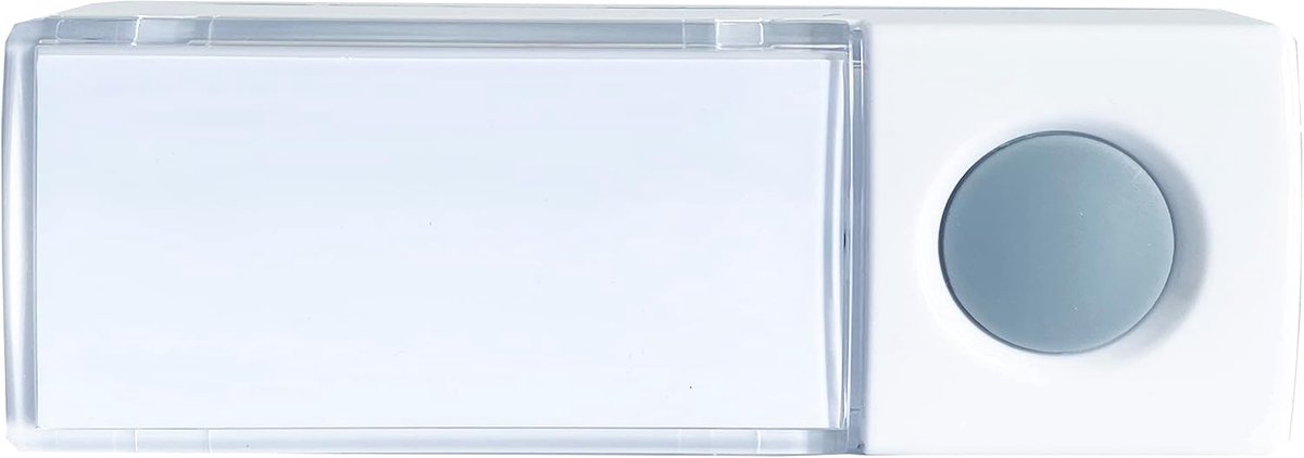 Funkgong receiver met automatische nachtverlichting - wit acryl - 256 zelflerende frequenties - ShopVlot