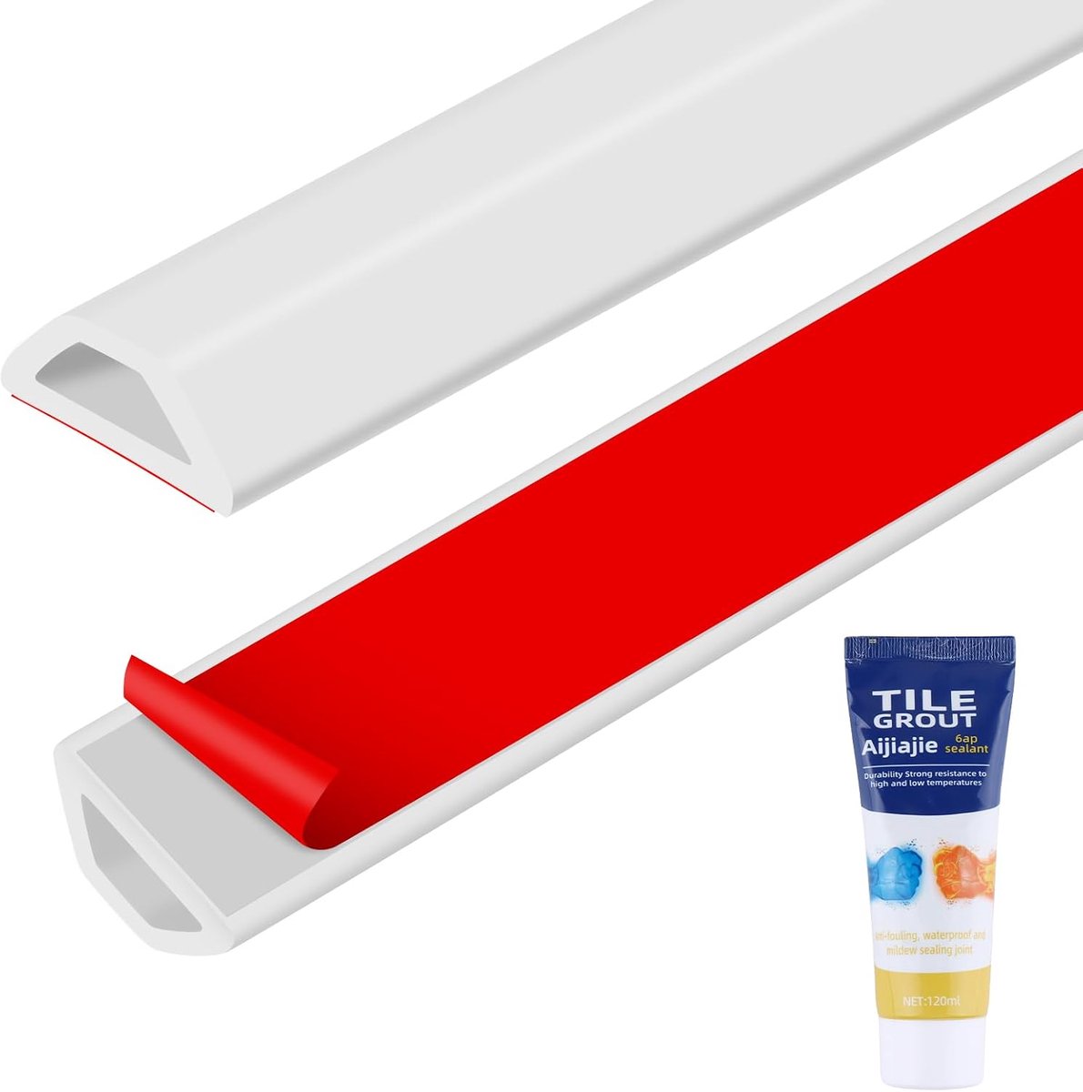 Douchewaterstrip zelfklevend flexibel silicone - waterdicht - mildeuwbestendig - eenvoudig te installeren - ShopVlot
