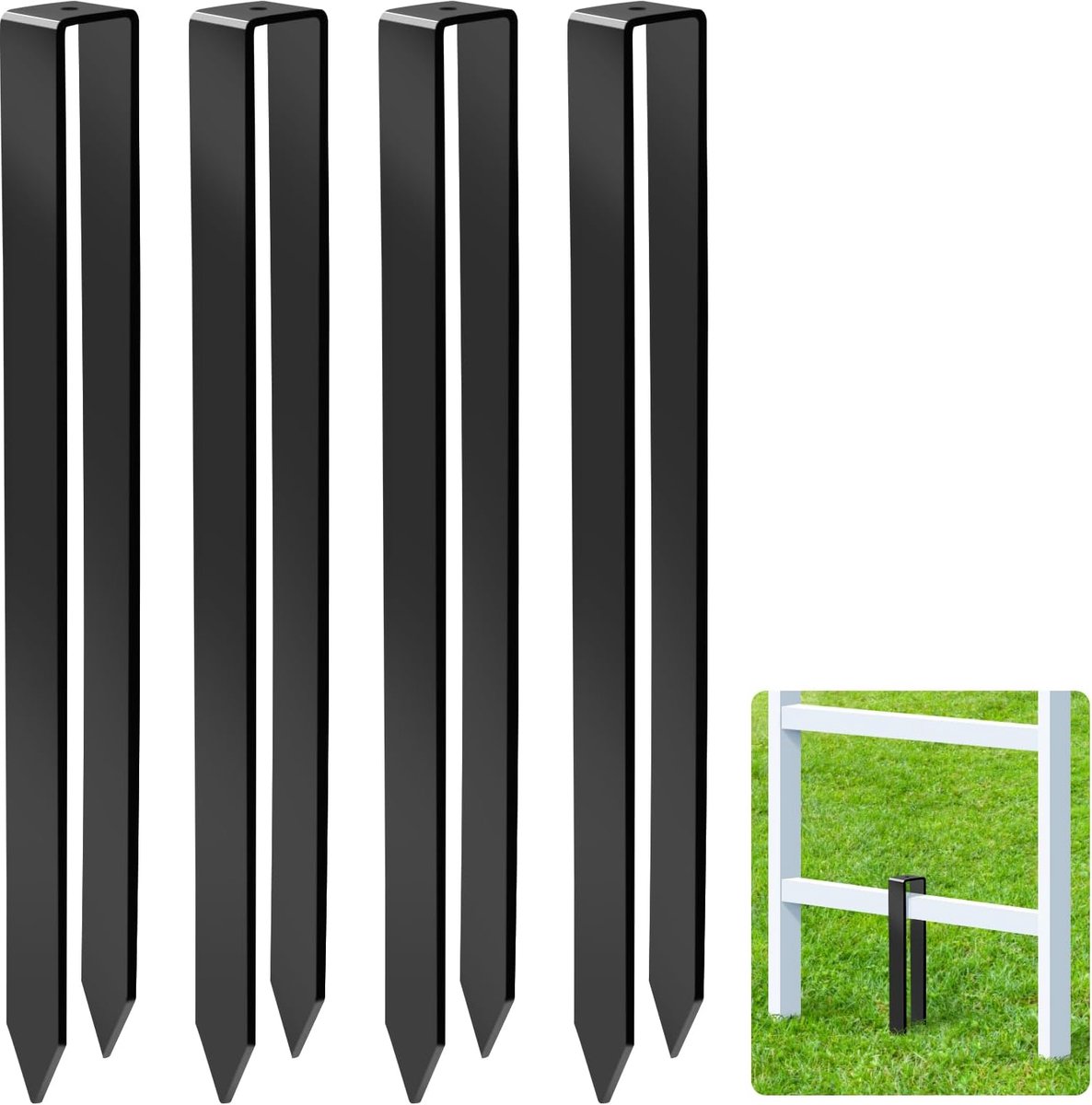 Grondankers voor rozenboog 30 cm - U-vormig staal - Stevig en roestvrij - Ideaal voor bevestiging - ShopVlot