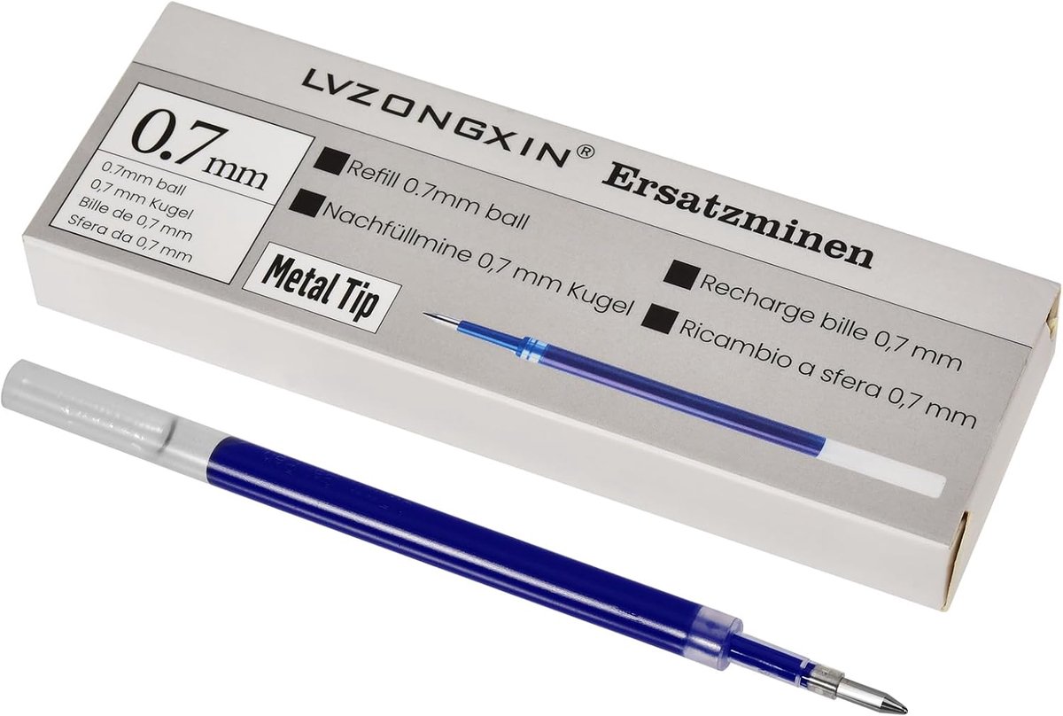 Gelpen navullingen 0,8 mm - blauw - voor Pentel Energel en Pilot G2 - soepel schrijfgevoel - ShopVlot