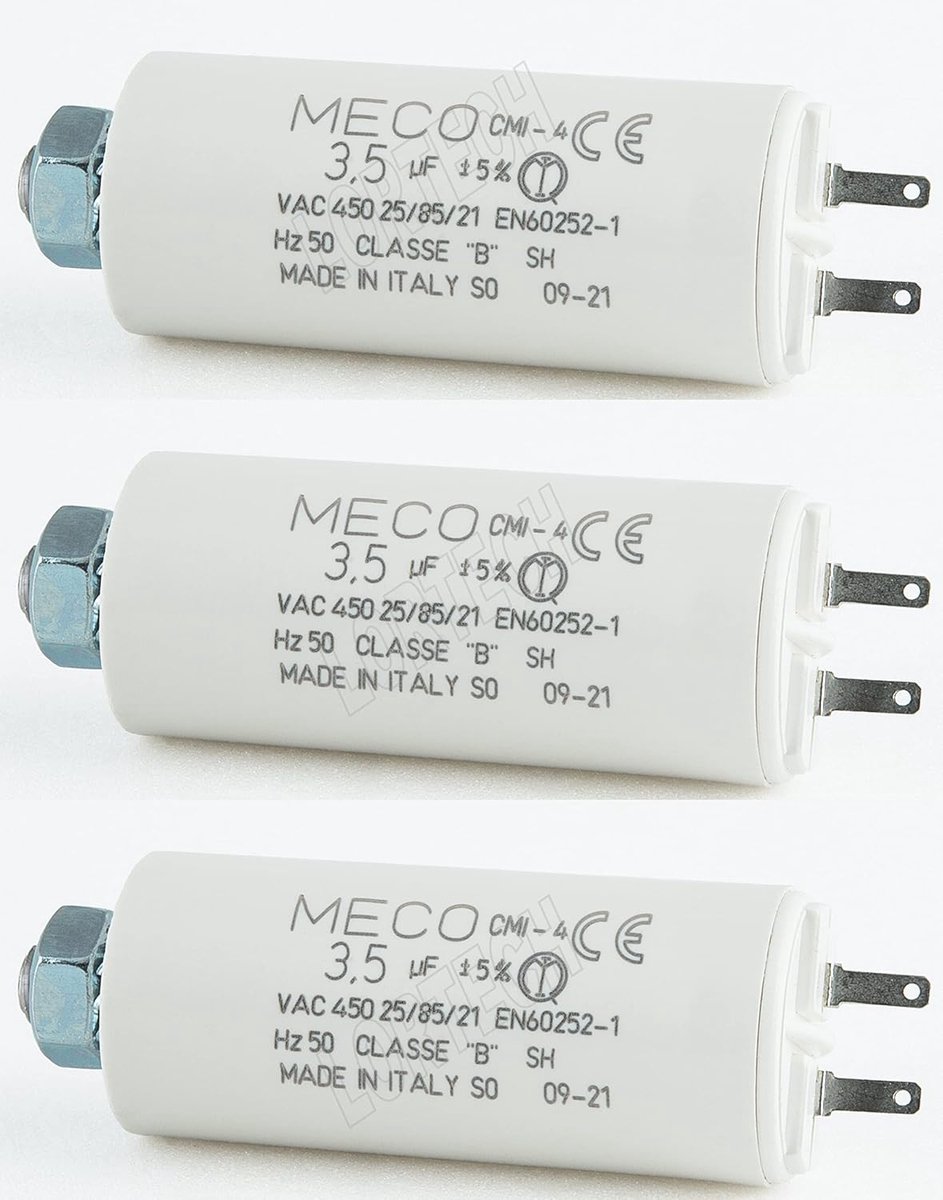 Rolschakelaar 3.5 µF - 55 mm lengte - 28 mm diameter - Voor betrouwbare aansluiting - ShopVlot
