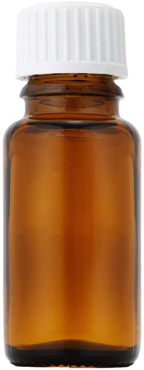 Flessen voor apotheek 144 x 15 ml - Bruin glas - Inclusief witte dop - Ideaal voor essentiële oliën - ShopVlot