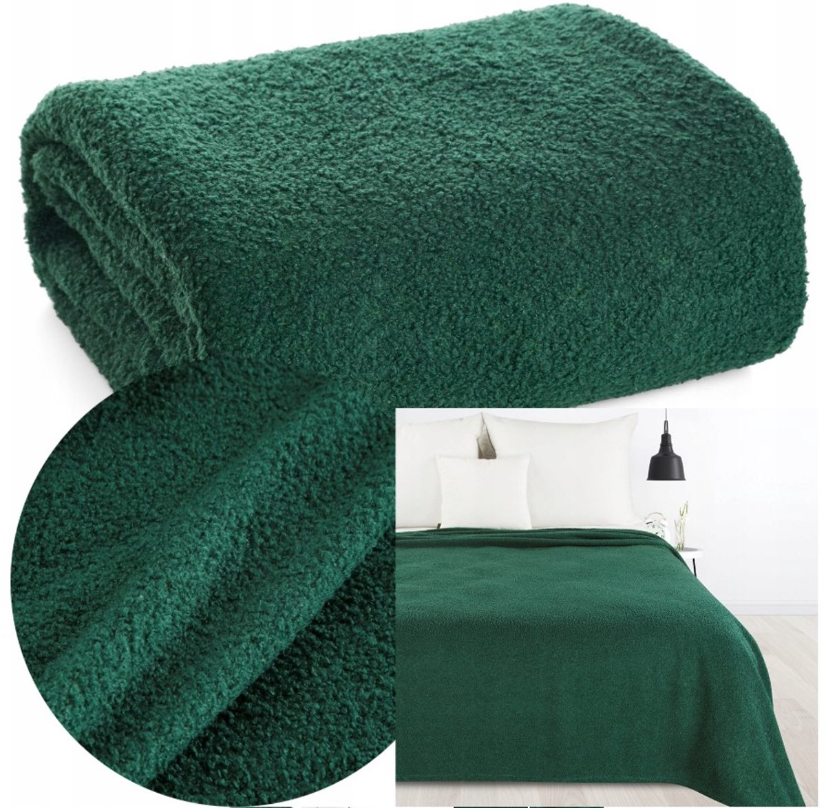 Zachte Plaid/Spread 200x220 cm - Groen