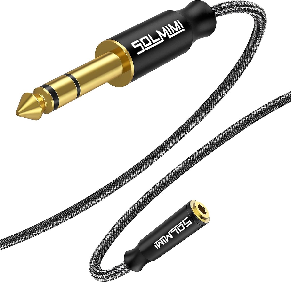 3.5mm naar 6.35mm hoofdtelefoonadapter - 1/4 mannelijke naar 1/8 vrouwelijke audio kabel - ShopVlot