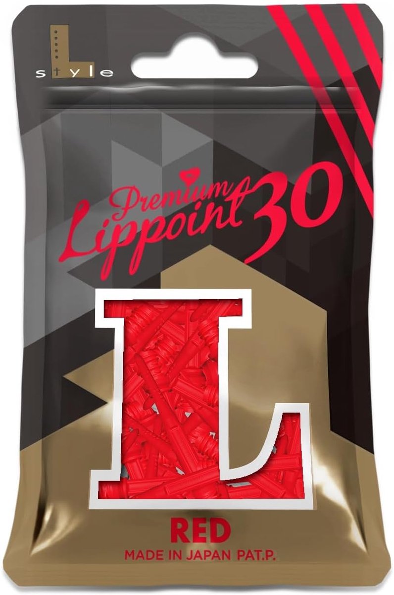 Lippunten premium lang - 30 stuks rood - extra hard en robuust - optimale grip - ShopVlot