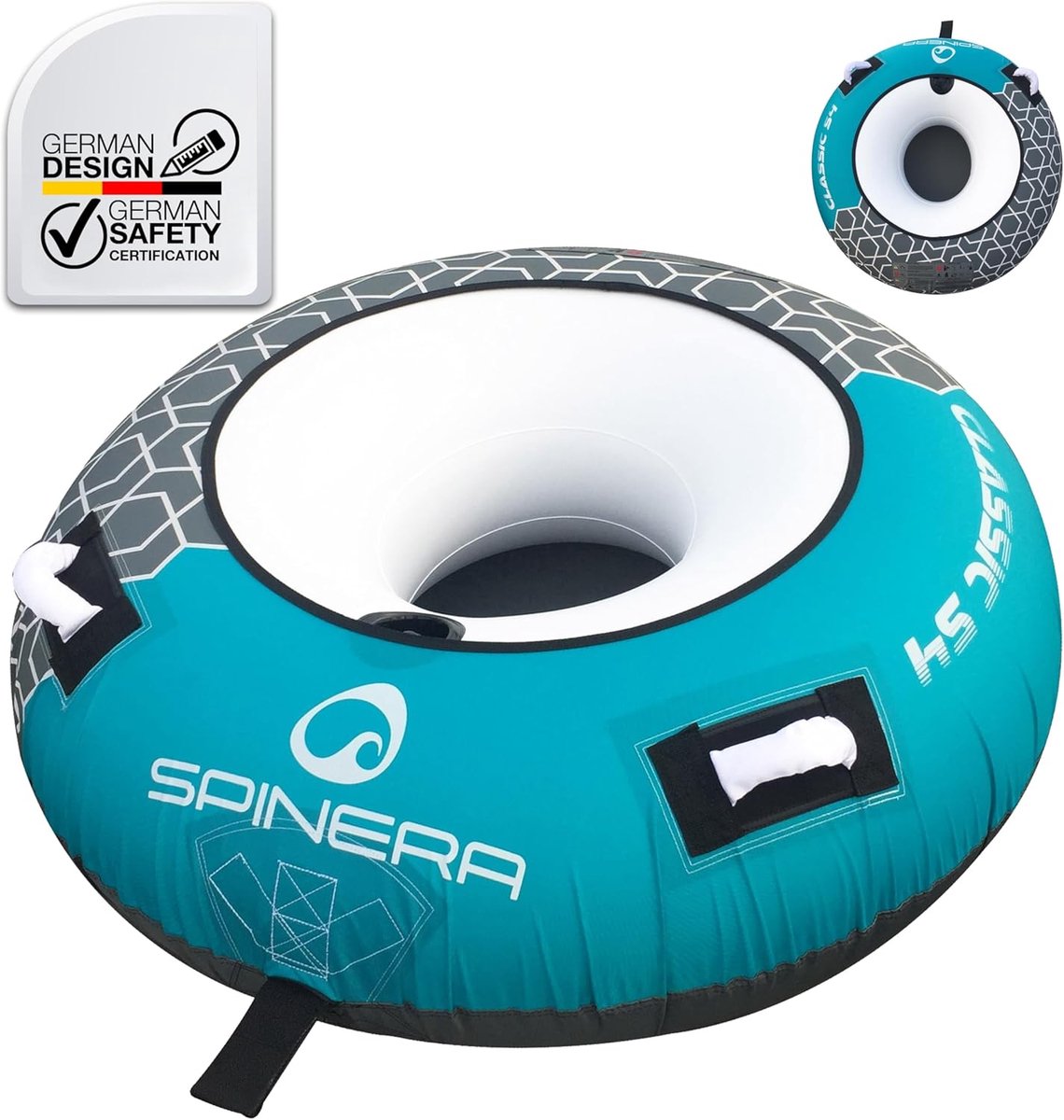 Opblaasbare waterring 54" - PVC - Volledig gevoerde handvatten - Geschikt voor 1 persoon - ShopVlot