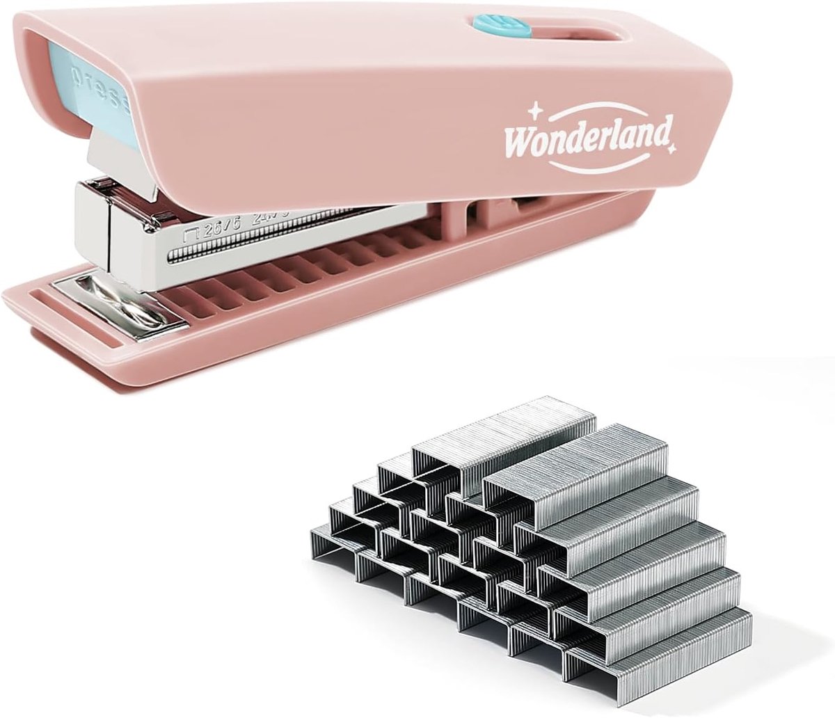 Mini Stapler - Compact en draagbaar - Inclusief 1000 nietjes - Handige nietmachine voor school en kantoor - ShopVlot