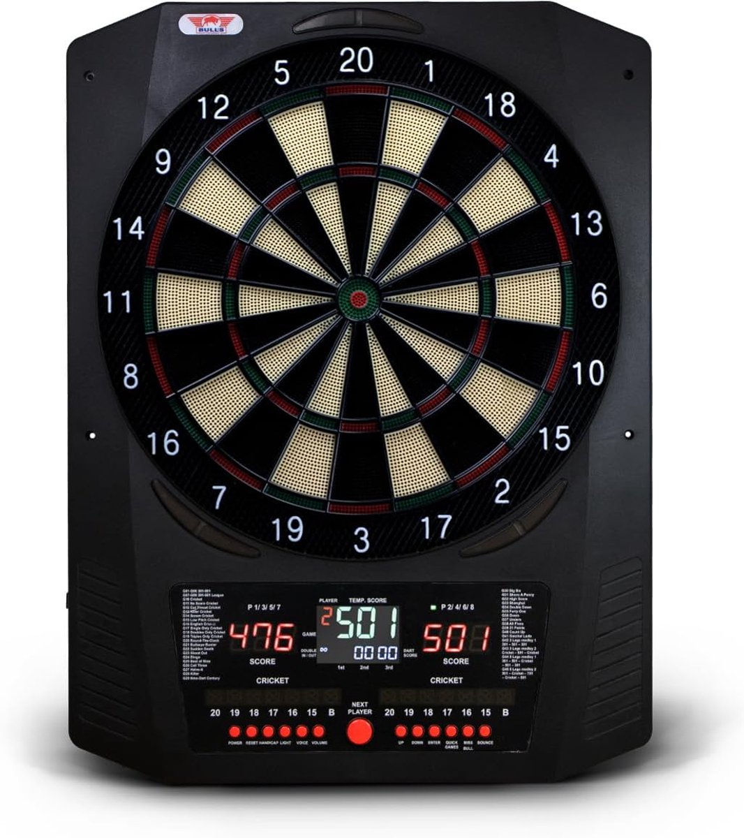 Dartbord Elektronisch Softtip - LED Verlichting - 45 Spellen/474 Variaties - Voor Tot 8 Spelers - ShopVlot