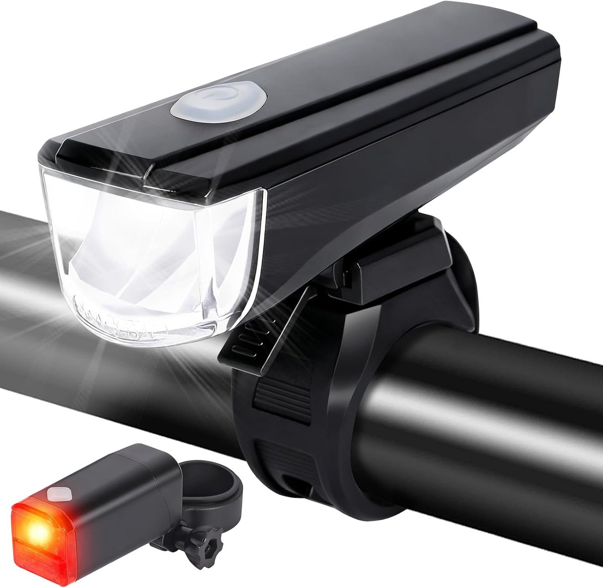 Fietslampen LED set - Batterijverlichting - IPX5 waterdicht - Perfect voor nachtrijden - ShopVlot