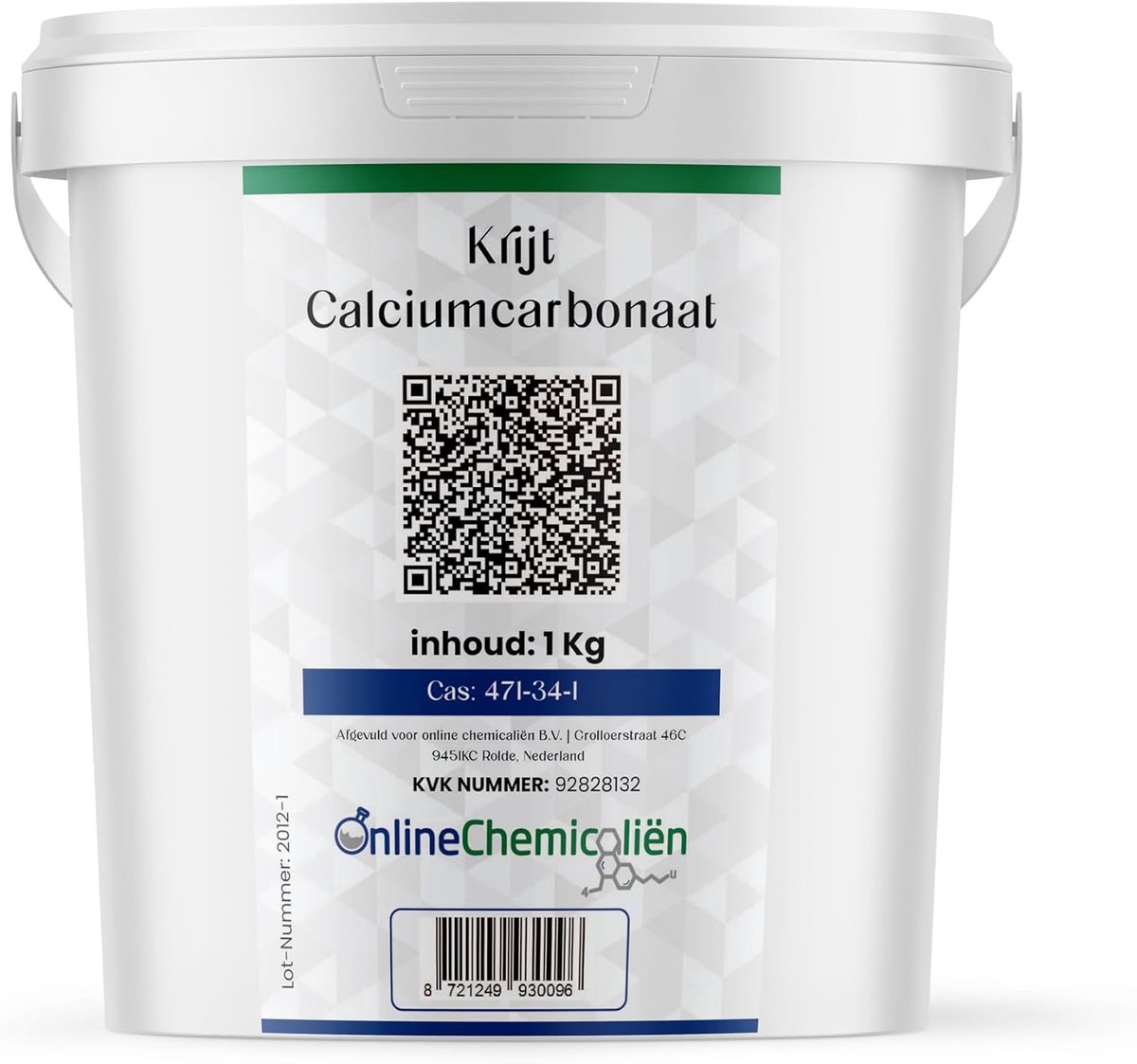 Calciumcarbonaat 1 kg - Kalkpoeder - Pure kwaliteit - Ideaal voor sport - ShopVlot