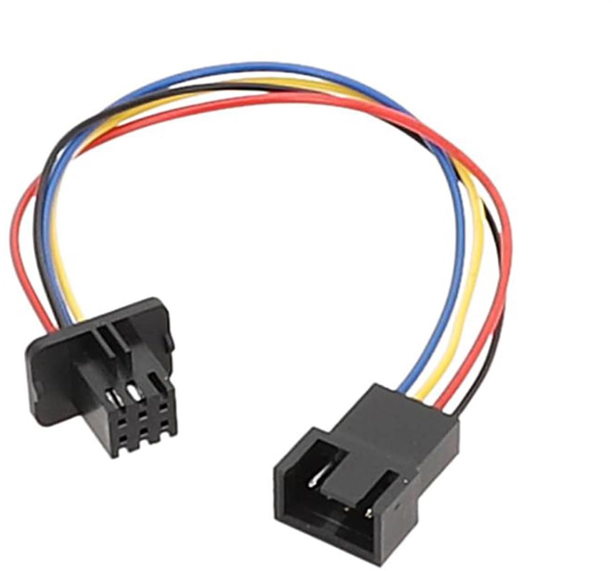 Verlengkabel ventilator 15 cm - 4-polige stekker naar 6-polige bus - PVC kabel - Eenvoudige installatie - ShopVlot