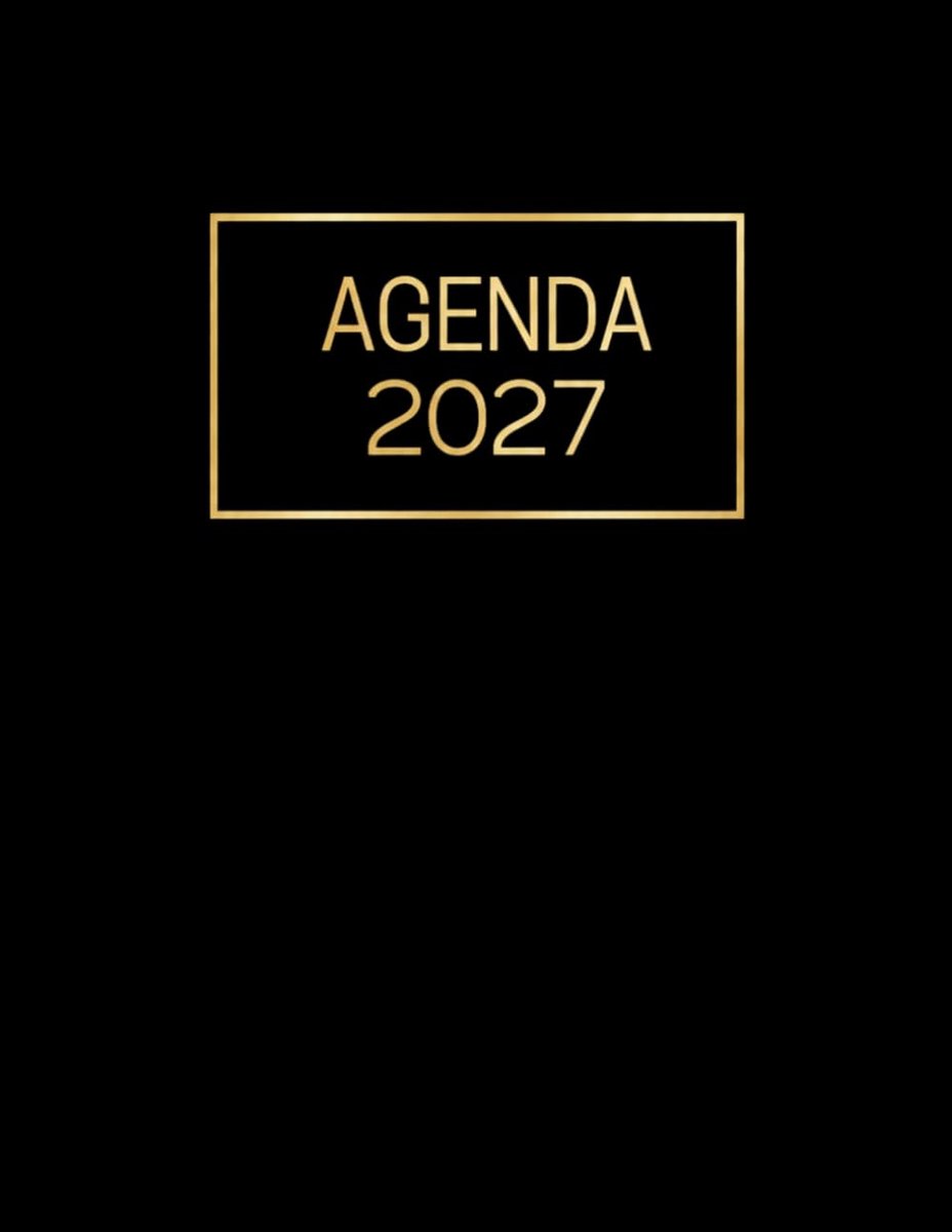 Agenda 2027 Semainier - A4 groot formaat - 1 week op 2 pagina's met uren - Perfect voor planning - ShopVlot