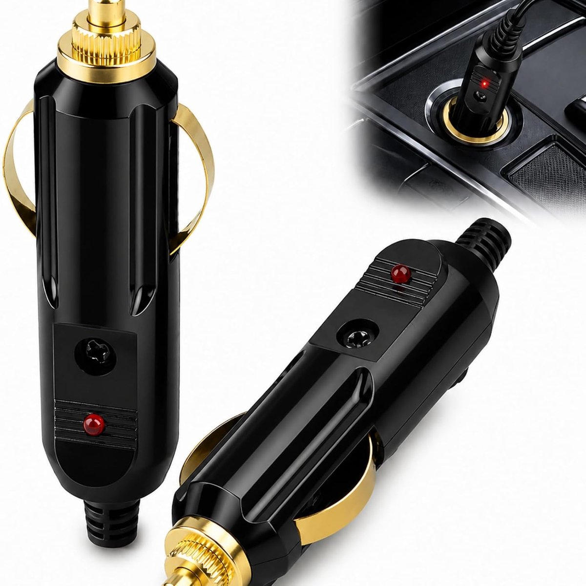Sigarettenaanstekerplugadapter 12v/24v - 20a zekeringen - LED-indicator - ShopVlot