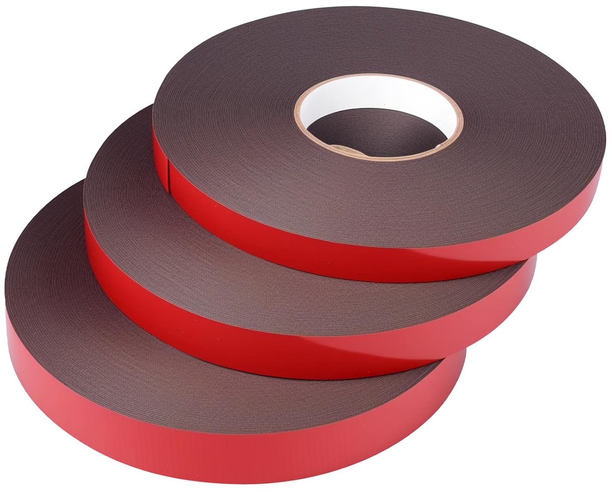 Dubbelzijdig tape 90 m - extra sterk - 3 rollen - ideaal voor bevestigen - ShopVlot