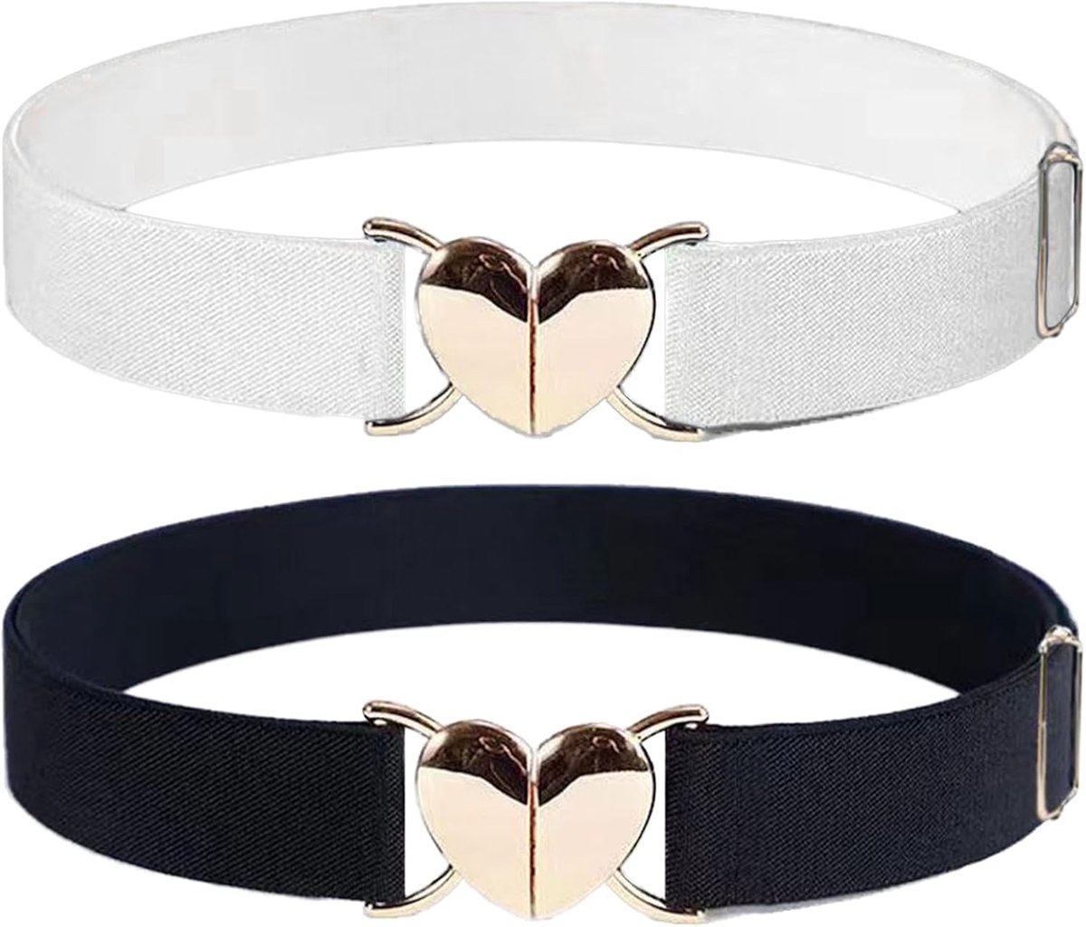 Kids riem 2 stuks - elastische tailleband - verstelbaar - comfortabel voor kinderen - ShopVlot