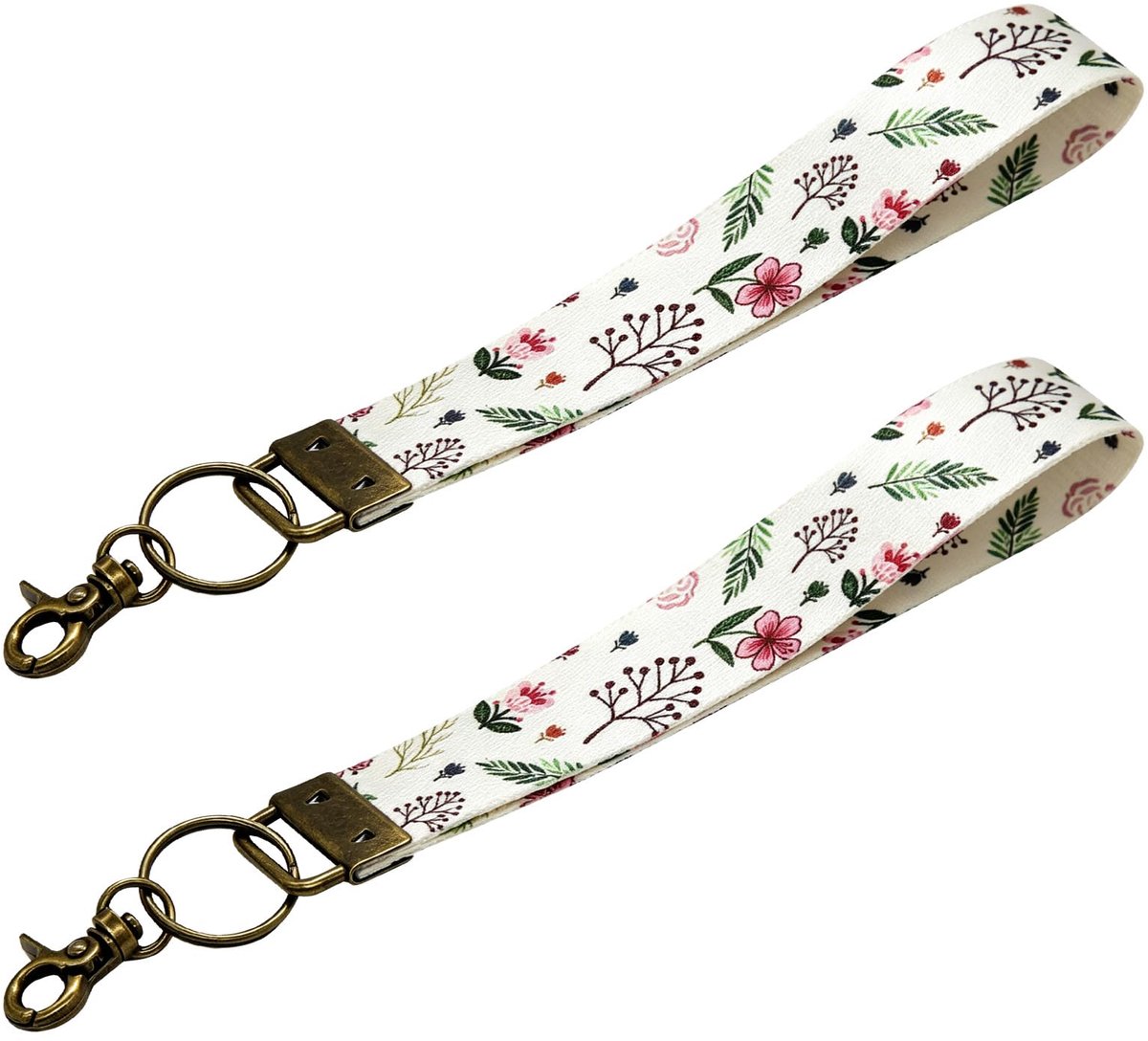 Sleutelhangers 2 stuks - geborduurd retro design - schattige autoaccessoires - ideaal voor mobiel en autosleutels - ShopVlot