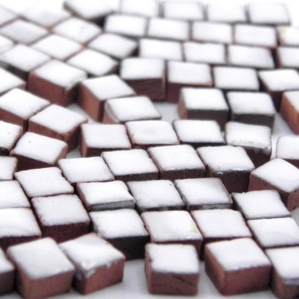Mosaic stenen 5 mm - keramisch wit - 500 stuks - ideaal voor decoraties - ShopVlot