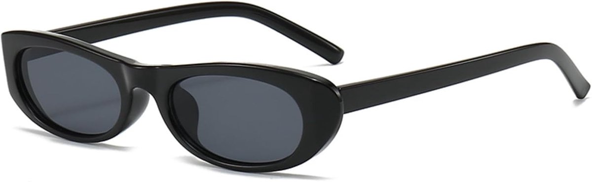 Retro cat eye zonnebril - smal ontwerp - zwart - trendy uitstraling - ShopVlot