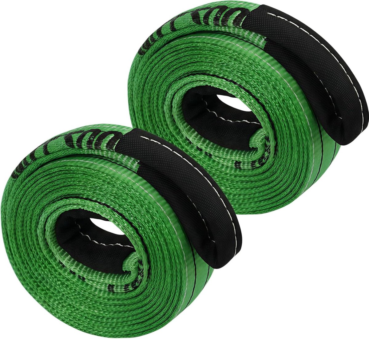 Ronde Hefband Set van 2 - Dikte 2.5 m - Polyester Groen - Maximale belasting 14.000 kg - ShopVlot