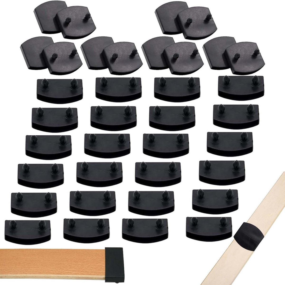 Slatted Bases voor Bed - 36 Stuks - Plastic Vervangingsonderdelen - Geschikt voor Slat Frames - ShopVlot