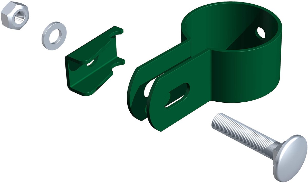 Eindbeugel 34 mm - groen - voor paal-Ø 34 mm - stevige bevestiging - ideaal voor tuinconstructies - ShopVlot