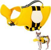 Hondenzwemvest - Maat M - Hoog drijfvermogen - Extra kinondersteuning - Verstelbaar handvat - stevige reddingsgreep - voor ca. 4,5 tot 9 kg - Voor bijv. Franse Bulldog, Teckel, Shih Tzu, Cavalier King Charles, kleine Terriërs - Bijenstijl