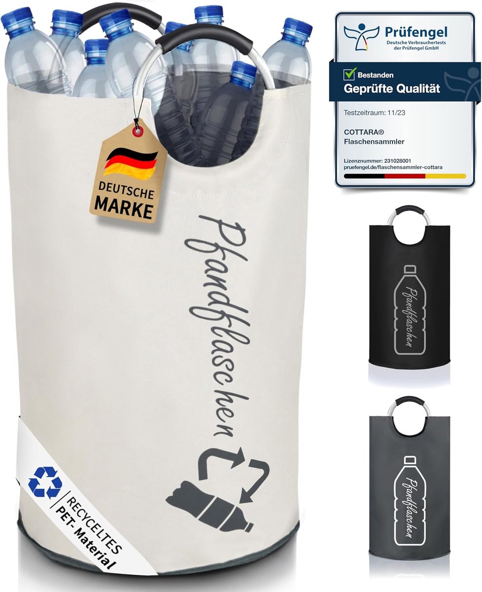 Flessenopslagcontainer 70 liter - waterdicht polyester - extra groot - ideaal voor de keuken - ShopVlot