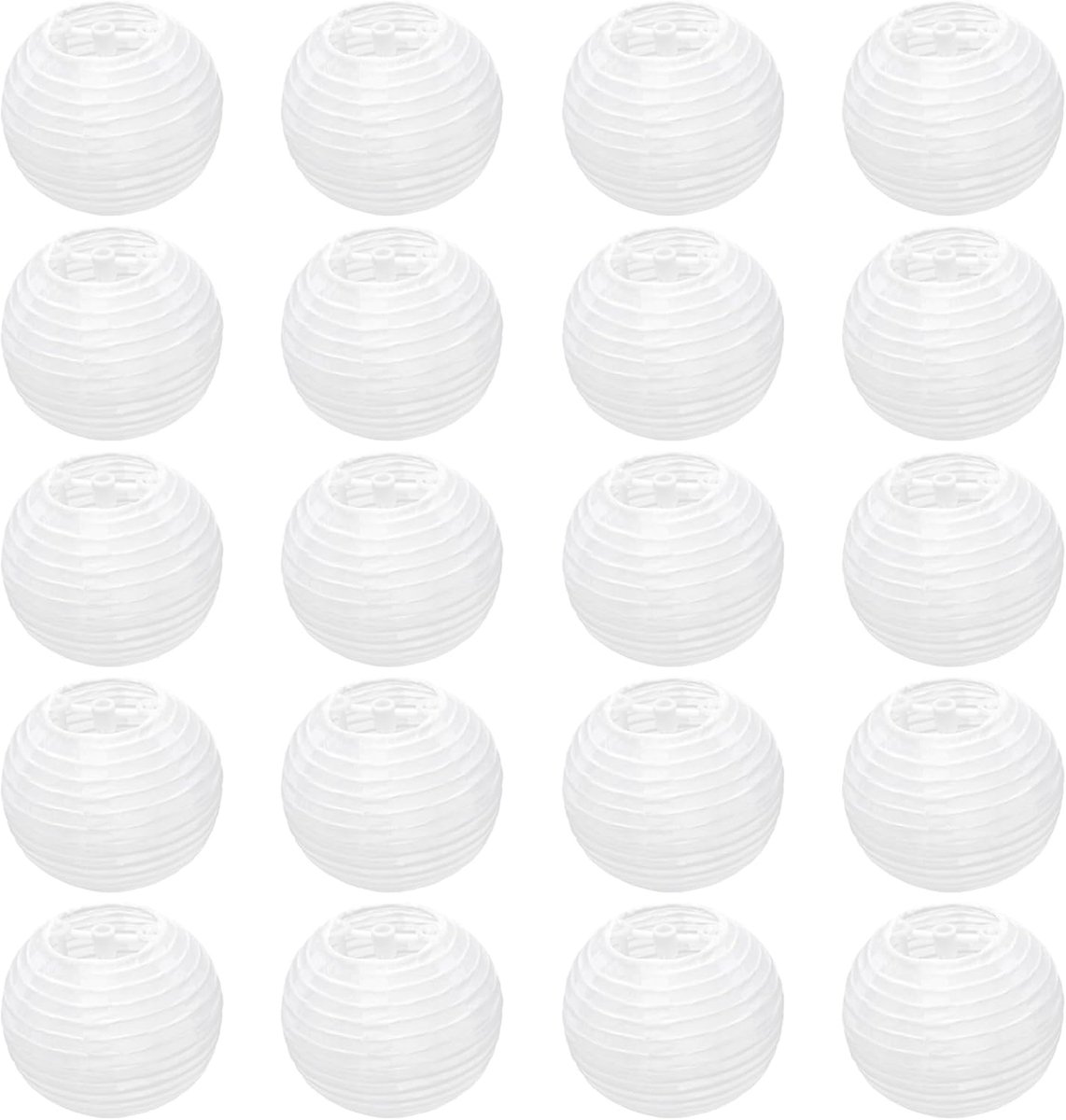 Papieren lantaarns mini 7,5 cm - witte rond - decoratieve lampionnen - perfect voor bruiloften - ShopVlot