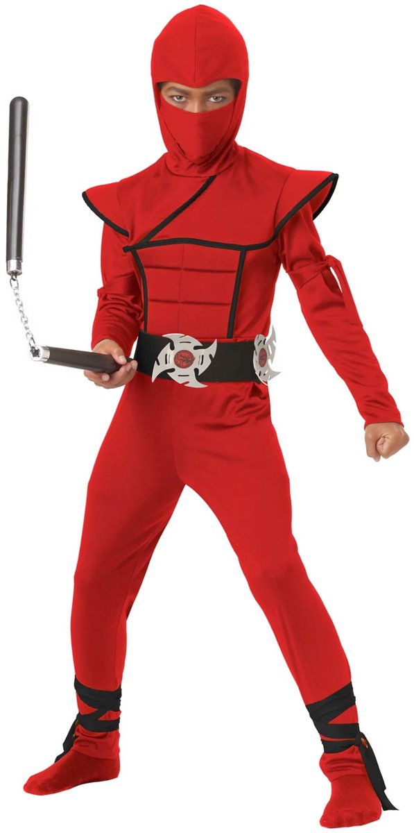 Ninja Fighter kostuum voor kinderen rood