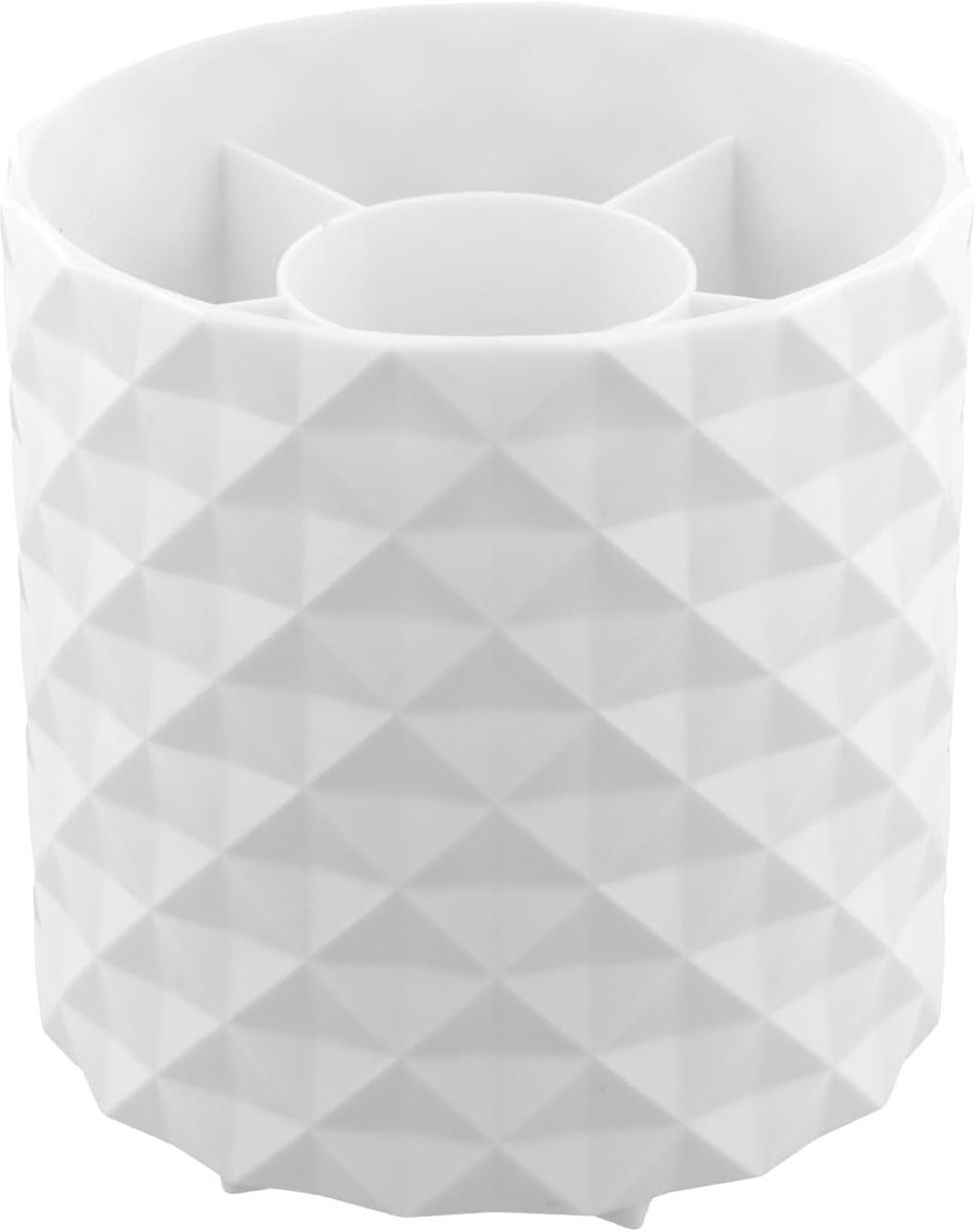 Makeup Organizer 360° Rotatie - Wit - Grote capaciteit met 6 compartimenten - Voor een opgeruimd interieur - ShopVlot