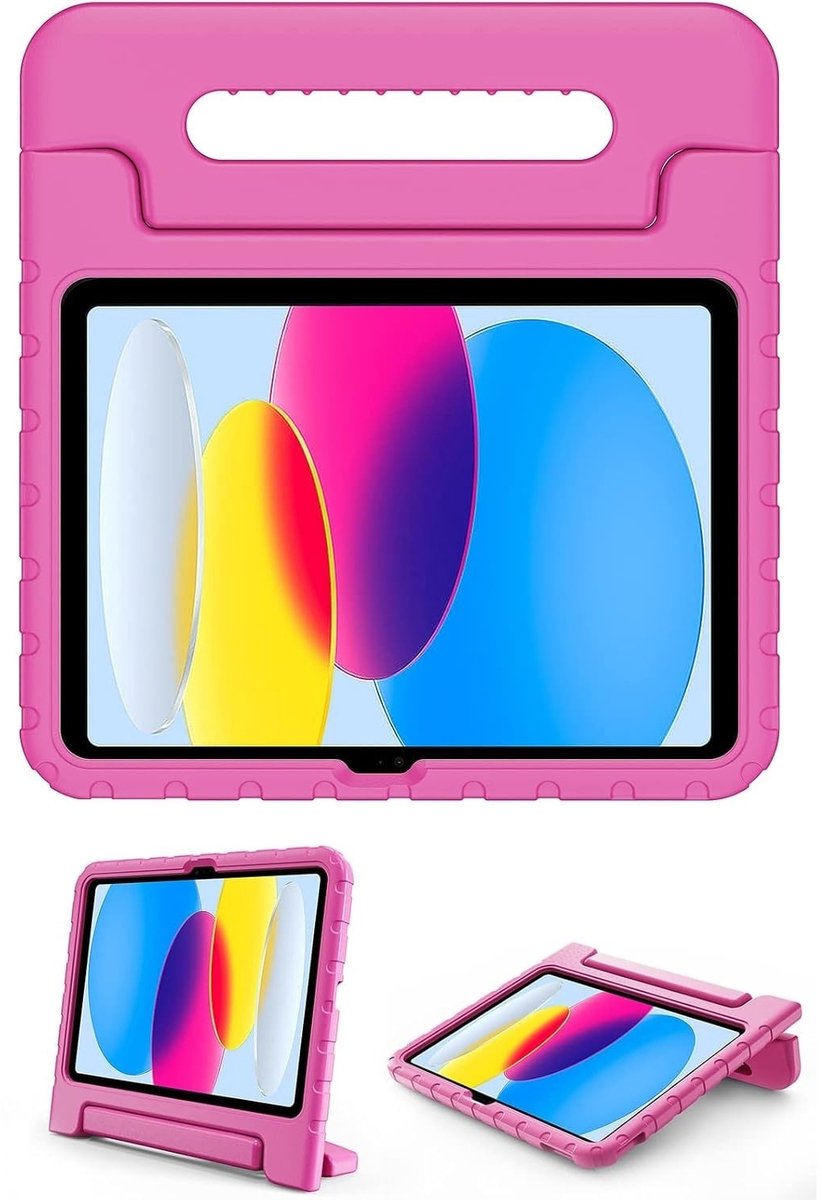 Tablet Hoes voor iPad 10e/11e Generatie 10.9/11 Inch – Roze Kidsproof Kinderhoes met Handvat – Schokbestendige Beschermhoes – Ntech