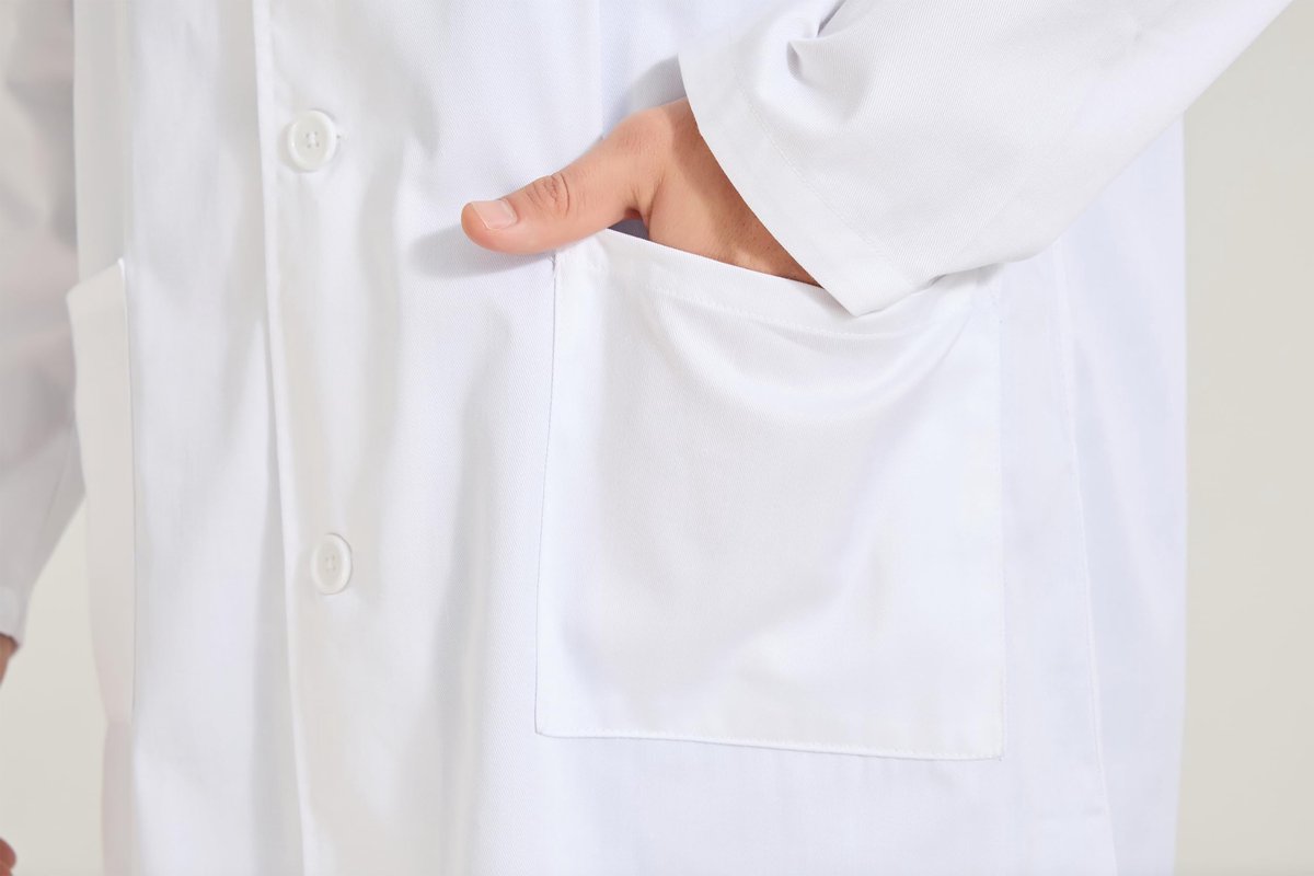 Laboratoriumjas unisex XL - witte doktersjas heren - ademend materiaal - ideaal voor professioneel gebruik - ShopVlot