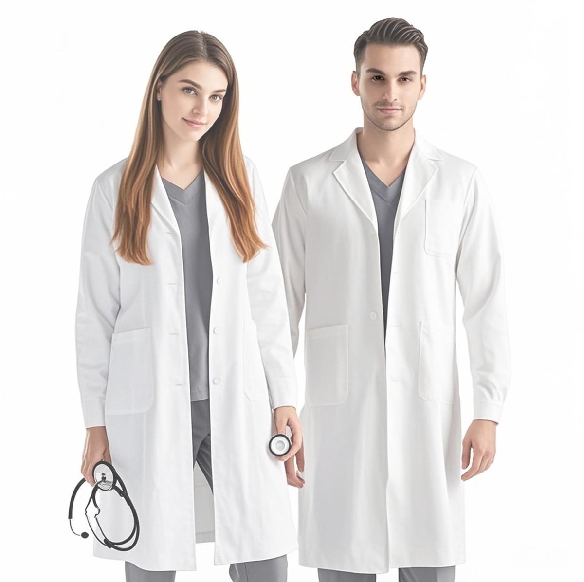 Laboratoriumjas XL - Katoen - Lange mouwen - Beschermende kleding voor studie - ShopVlot