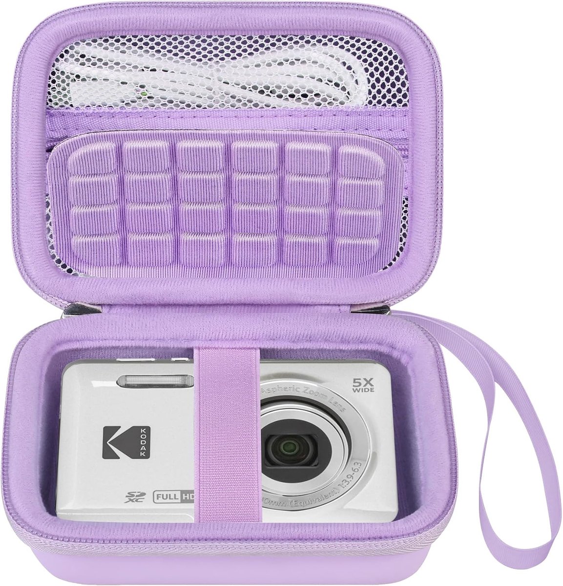 Camera tas voor KODAK PIXPRO FZ55/FZ53/FZ45/FZ43 - Z-Paars - Opbergtas - Ideaal voor reizen - ShopVlot