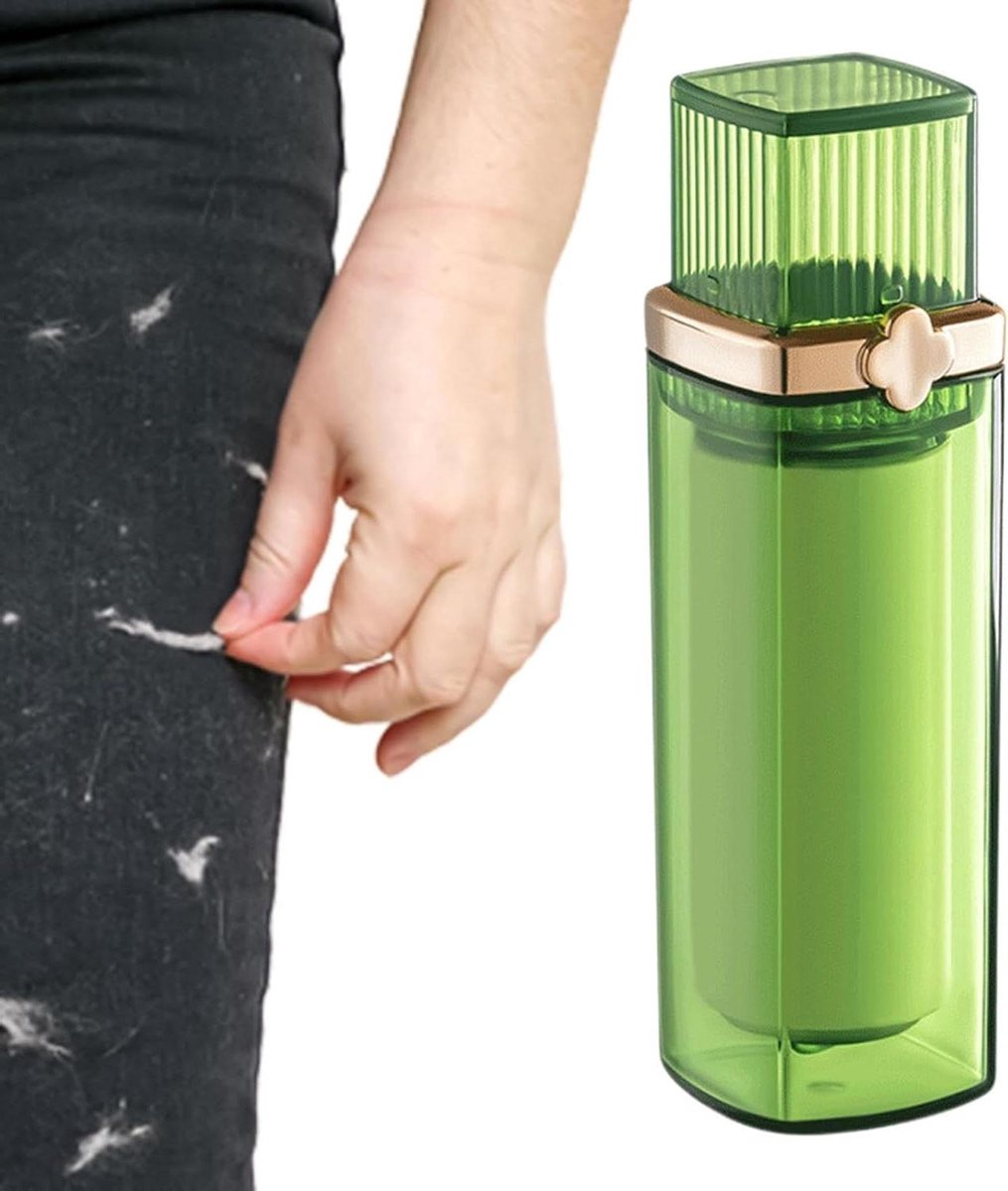 Mini Pluisroller - Reisontpluizer Kledingroller - Kleding Reinigen - Lippenstift Vorm - 10.5 cm - Groen