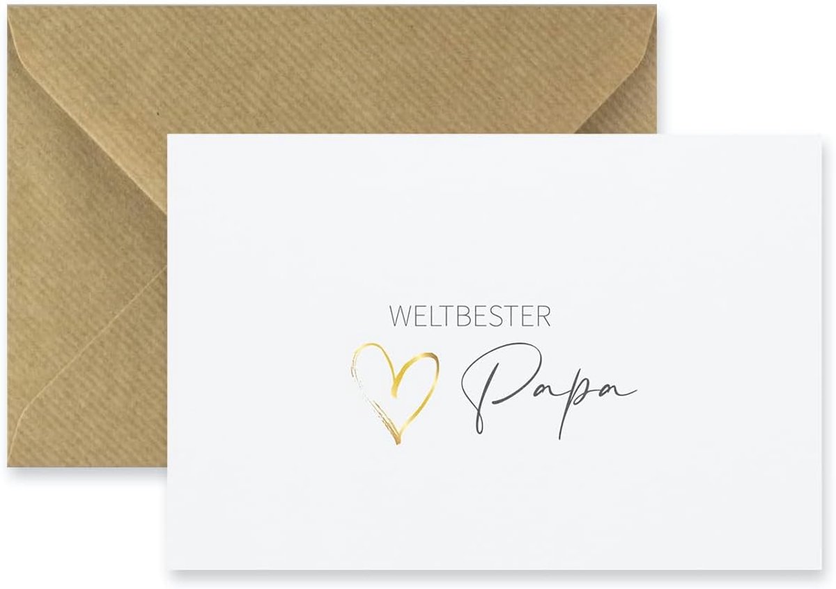 Vaderdag kaart 10,5 x 14,8 cm - Elegante designer papier uit Italië - Hoogwaardige kwaliteit - ShopVlot