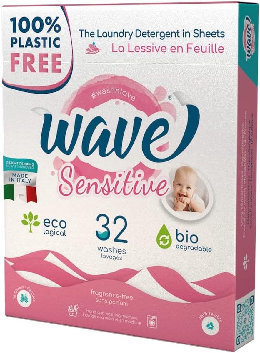 Wasmiddel in bladeren 32 wasbeurten - 100% plasticvrij - biologisch afbreekbaar - milieuvriendelijk - ShopVlot