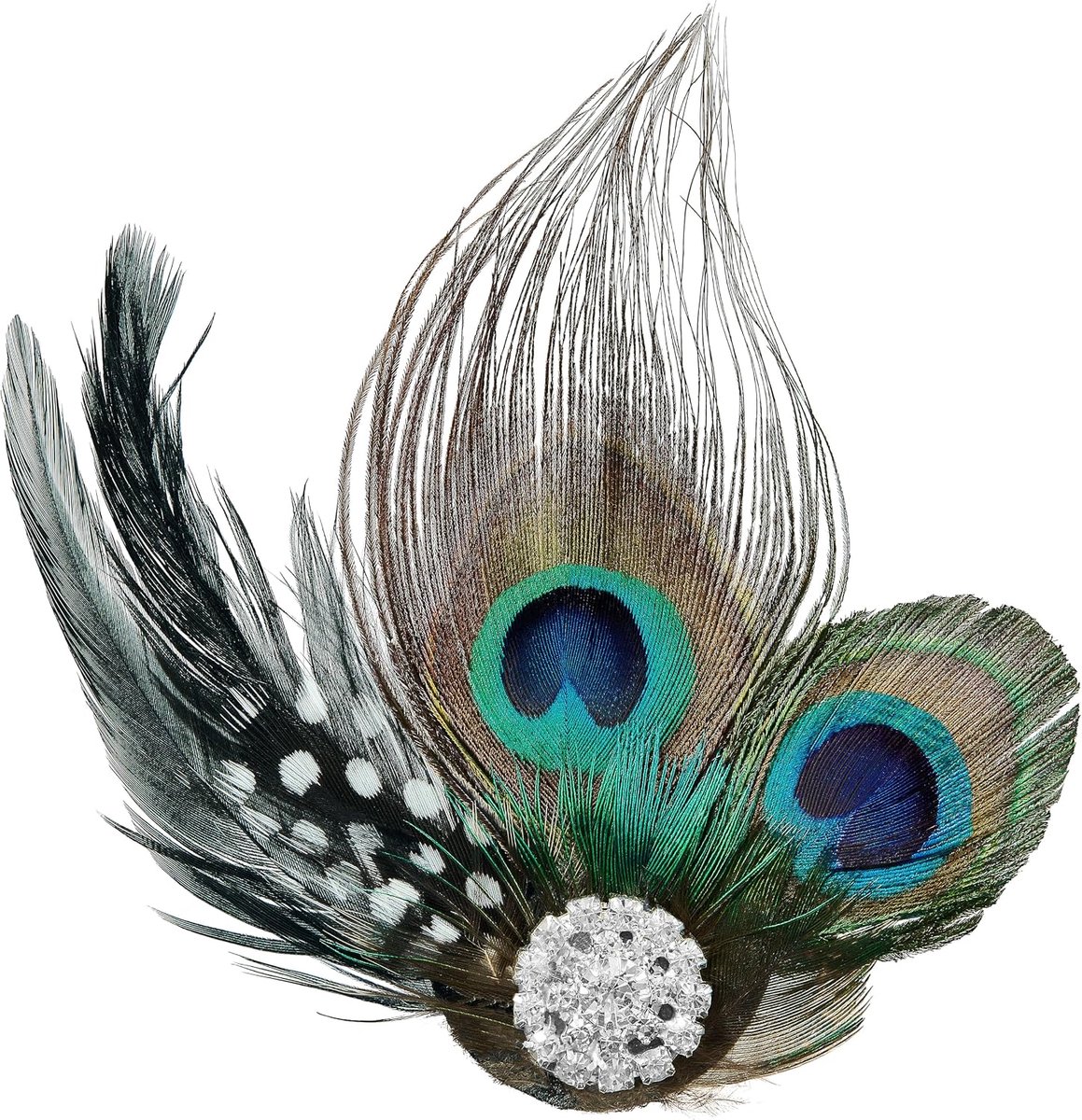 Haardecoratie pauwenveren - kostuumaccessoires - 1920s stijl - perfect voor carnaval - ShopVlot