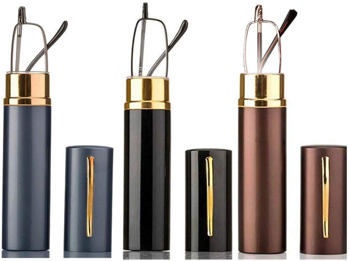 Leest glasses flexibele metalen - met veerhinge - unisex ontwerp - inclusief brillenetui - ShopVlot