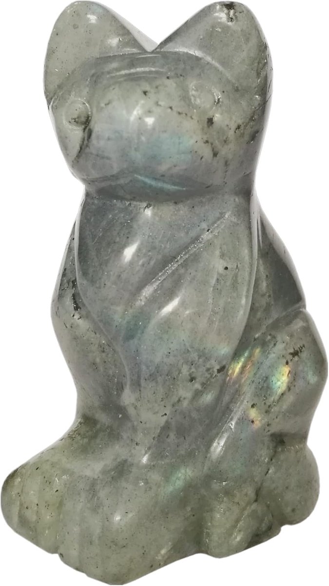Gelukssteen kat 50mm - natuursteen - handgemaakt - perfect voor meditatie - ShopVlot