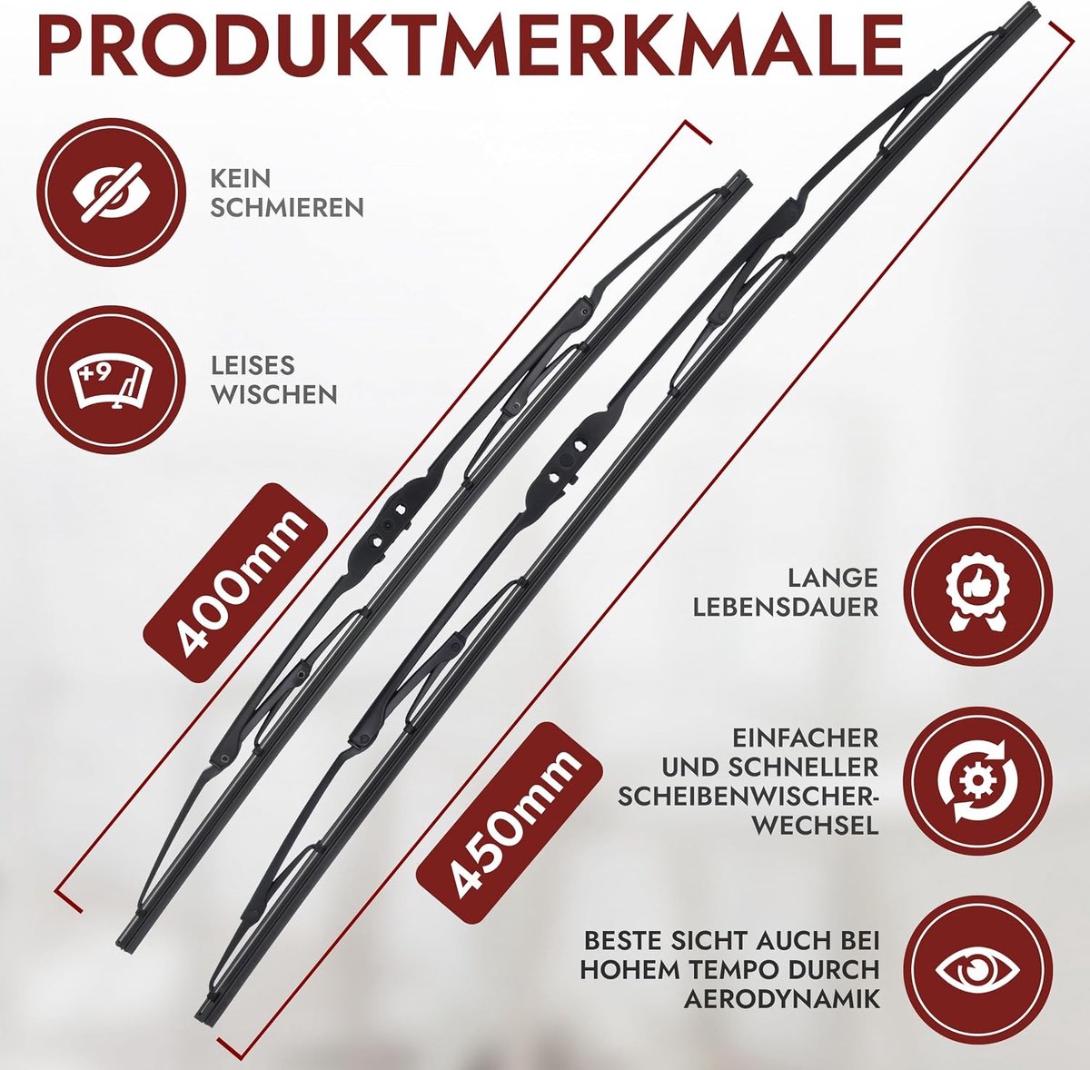 Wissers Set 3 Stuks 450 mm/400 mm - Perfecte Veegprestatie - Geschikt voor VW Golf II 1983-1991 - ShopVlot
