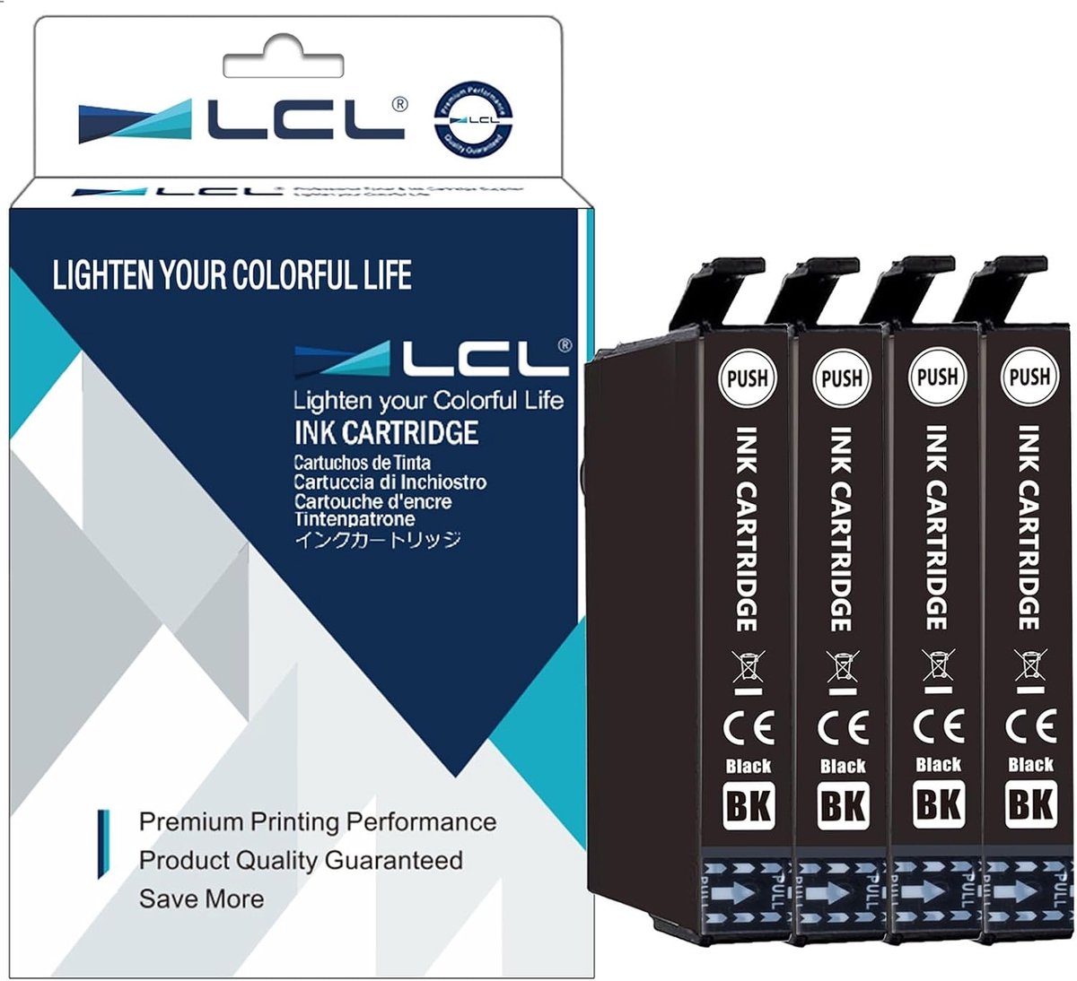 LCL compatibele inkt NEUEP3820/4K - zwart - hoge capaciteit - scherpe afdrukken - ShopVlot