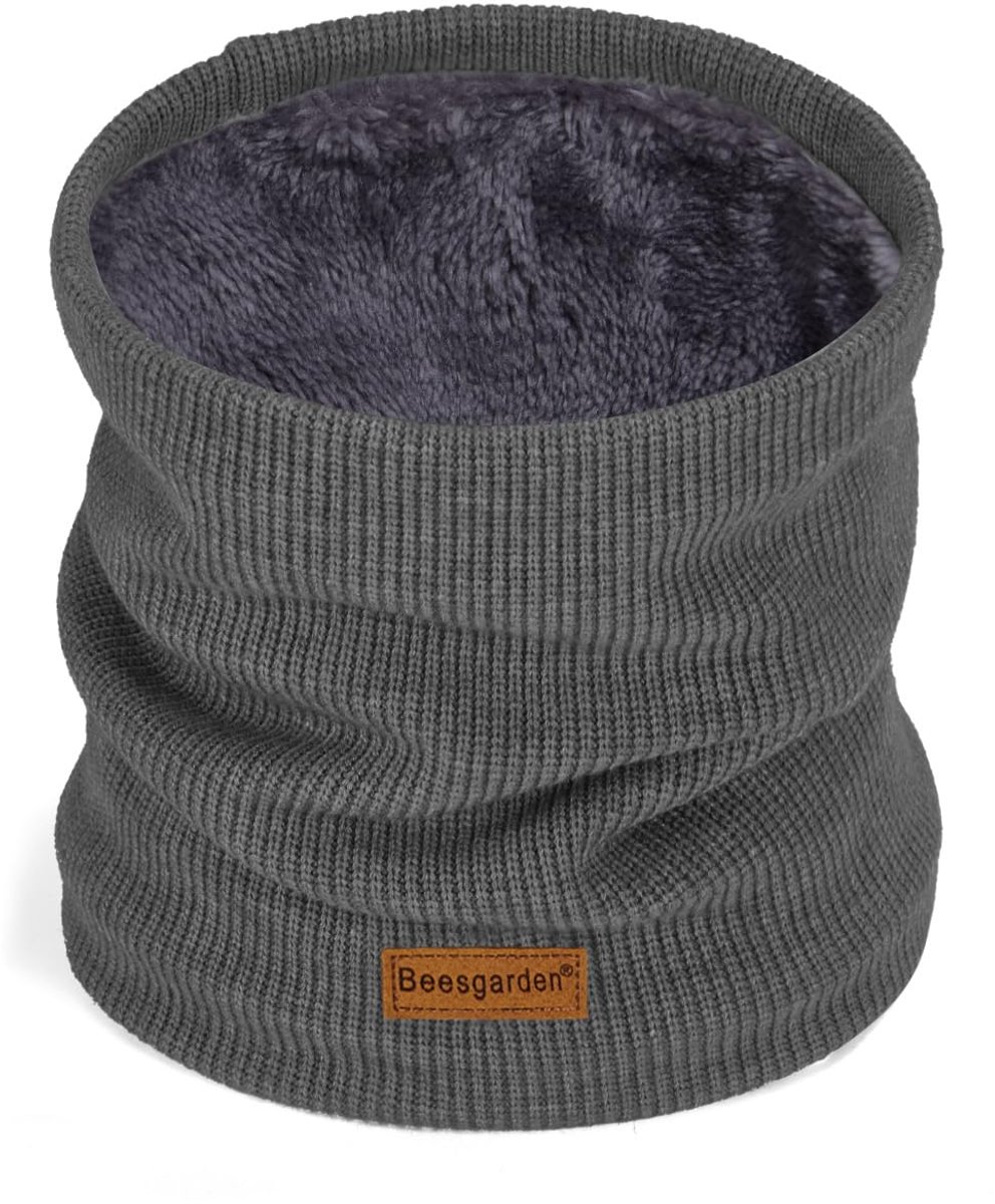 Wintersjaal halswarmer - ronde sjaal - zachte dubbellaagse fleece - winddicht en verwarmend - ShopVlot