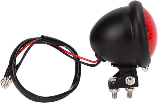 Motorfiets Retro Ronde Led Achterlicht - Zwart ABS - Waterdicht en Schokbestendig - Ideaal als Remlicht - ShopVlot — afbeelding 5
