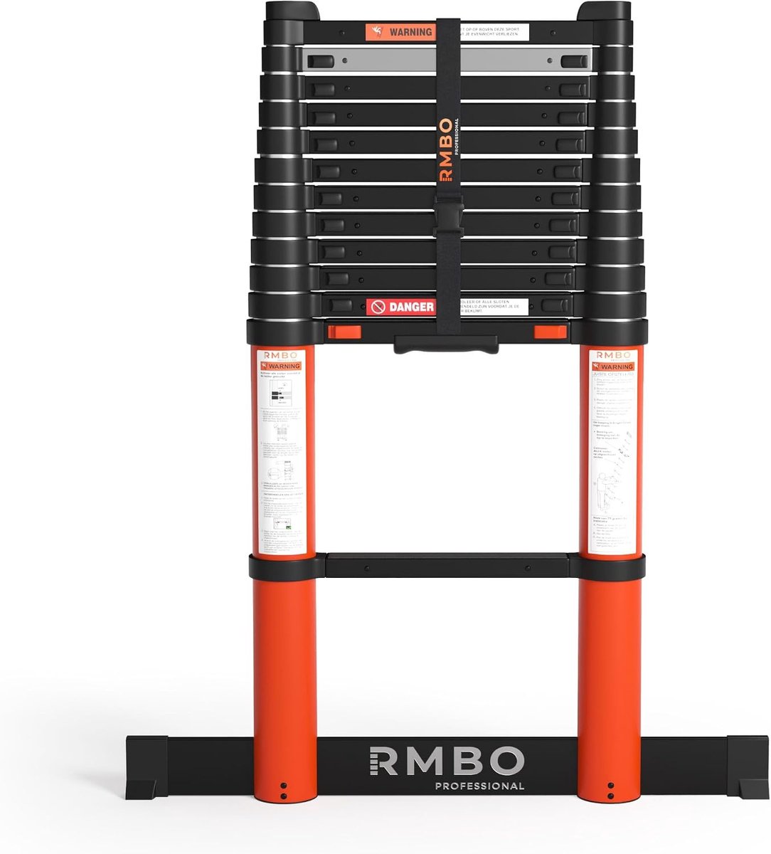 Telescopische ladder 3.8m - Aluminium - Veilig met soft closing - Voor professioneel gebruik - ShopVlot
