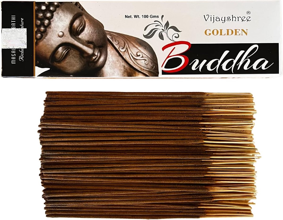 Wierookstokjes 100 g - Vijayshree Golden Nag - Aromatherapie - Perfect voor meditatie - ShopVlot